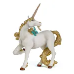 Figurina unicorn auriu Papo, pictata manual, 10 x 4 x 13 cm