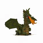 Figurina Papo Dragon Verde Inaripat cu Flacara, pictata manual