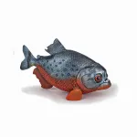 Figurina Papo Piranha realistă, pictată manual, pentru copii 3+ ani