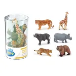 Set 6 figurine mini animale salbatice Papo pentru copii 3+ ani