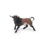 Figurina taur spaniol maro Papo, pictata manual, 15 cm