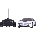 Masina cu telecomanda BMW i8, scara 1:18, alba, 2.4 GHz, Rastar
