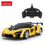 Mașină cu telecomandă McLaren Senna galbenă, scara 1:18, Rastar