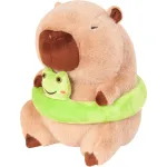 Jucarie de plus capibara cu broasca, 20 cm, multicolor