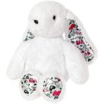 Iepuras de plus alb 35 cm, jucarie moale si hipoalergenica pentru copii