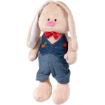 Iepuras de plus baietel 43 cm, jucarie moale hipoalergenica