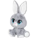 Iepuraș de pluș gri Mila, 25 cm, jucărie moale pentru copii