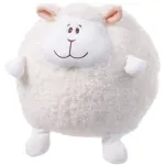 Jucarie de plus oita alba pufoasa, moale, 28 cm, pentru copii
