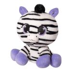Jucarie de plus pisica Lula cu imprimeu zebra mov, 25 cm