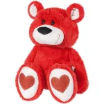 Ursuleț de pluș Andry bordo 45 cm, moale și hipoalergenic