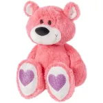 Ursuleț de pluș Andry roz, moale și hipoalergenic, 45 cm