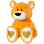 Ursuleț de pluș Andry portocaliu 45 cm, moale și hipoalergenic