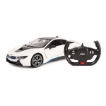 Masina cu telecomanda BMW i8 alba, scara 1:14, 2.4 GHz, cu lumini