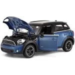 Macheta auto Mini Cooper albastru din metal, scara 1:24, Rastar