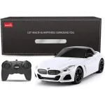 Mașină cu telecomandă BMW Z4 Roadster albă, scara 1:18, Rastar