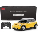 Masina cu telecomanda Mini Cooper galbena, scara 1:24, 2.4 GHz