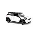 Macheta auto Mini Cooper alb din metal, scara 1:24, Rastar