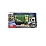 Mașină de gunoi Dickie Toys 39 cm cu lumini, sunete și lift motorizat