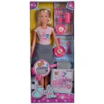 Papusa Steffi cu set pentru micul dejun si toaster interactiv