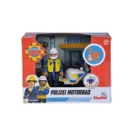 Motocicletă de poliție cu figurină Malcolm Fireman Sam, 3+ ani