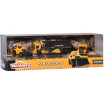 Set 4 masinute metalice Volvo Majorette pentru constructii, 7,5 cm