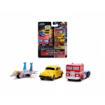 Set 3 masinute metalice Transformers Nano, 4 cm, Optimus Prime