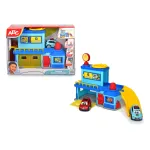 Sectie de politie pentru copii cu rampa, platforma rotativa si 2 masinute