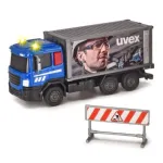 Camion utilitar Dickie cu container, lumini si sunete, 17 cm