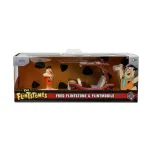 Set masinuta metalica Flintmobile 1:32 cu figurina Fred Flintstone