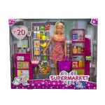 Papusa Steffi Love la supermarket cu accesorii si casa de marcat