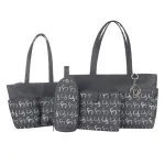 Set geanta multifunctionala pentru mamici Nicole Asphalt Clevamama