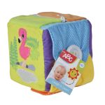 Cub educativ moale pentru bebelusi cu sisteme de inchidere, 13 cm