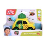Masinuta muzicala ABC Fruit Friends Ananas 12 cm pentru bebelusi