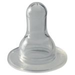 Set 2 tetine Cherry din silicon moale, forma rotunda, pentru biberoane standard, debit redus (S), de la 0 luni, nip 93003