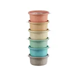 Set 6 boluri cu capac pentru alimente Nip, 300 ml, fara BPA, 0+ luni