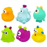 Set 6 jucării de baie Monstruleți moi și colorate pentru bebeluși ESCABBO