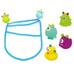 Set saculet cu 4 jucarii de baie Monstruleti ESCABBO 37027