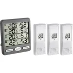 Termo-higrometru wireless TFA cu 3 senzori pentru interior si exterior