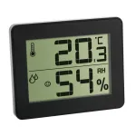 Termometru si higrometru digital de camera extra-plat, negru, TFA