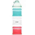 Recipient pentru lapte praf cu 3 compartimente și pâlnie REER