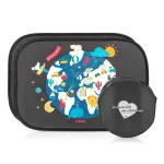 Set 2 parasolare auto pentru copii, lipire fara ventuze, Reer TravelKid Sun