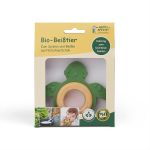 Jucărie pentru dentiție broască țestoasă din lemn și cauciuc natural