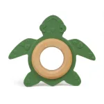 Jucărie pentru dentiție broască țestoasă din lemn și cauciuc natural