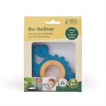 Jucărie pentru dentiție bebe Dinozaur din lemn și cauciuc natural