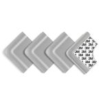 Set 4 protectii pentru colturi copii din spuma, gri, cu banda 3M Reer