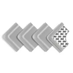 Set 4 protectii pentru colturi copii din spuma, gri, cu banda 3M Reer