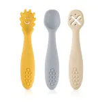 Set 3 lingurite din silicon pentru bebelusi 6+ luni Reer LittleYummie