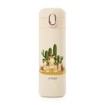 Sticla cu pai din silicon pentru copii, otel inoxidabil, 350 ml, Reer