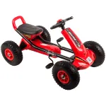 Kart cu pedale pentru copii Driver KidsCare rosu, roti gonflabile