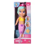 Păpușă sirenă de baie Simba New Born Baby, 30 cm, tiară magică